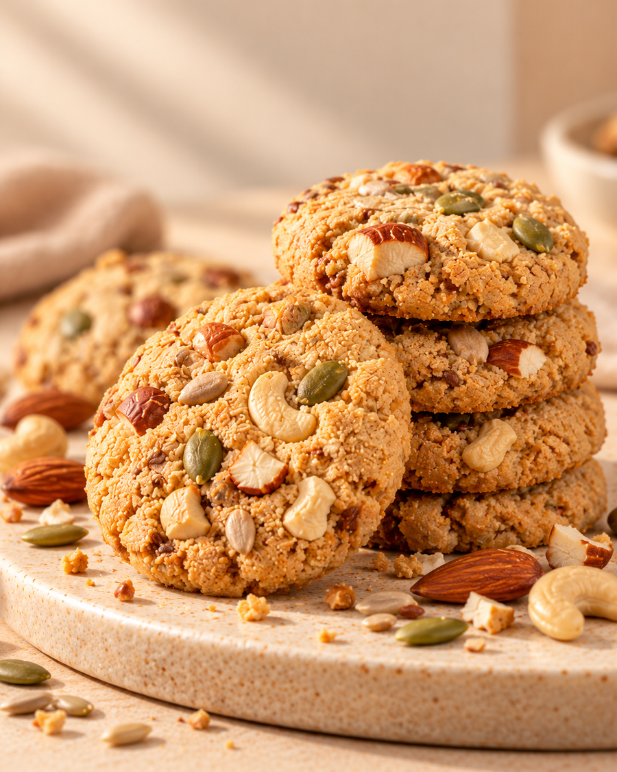 Nivala Nutty Jowar Cookies with almonds, cashews and seeds (1 of 2)