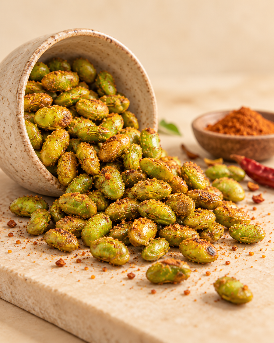 Nivala Masala Edamame, roasted with a masala dusting (1 of 2)