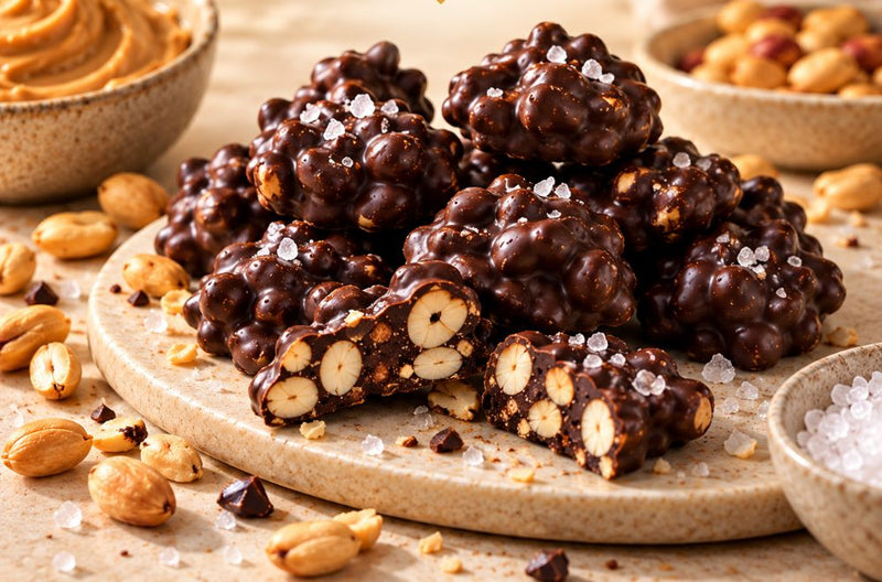 Peanut Butter Rocks with Sea Salt